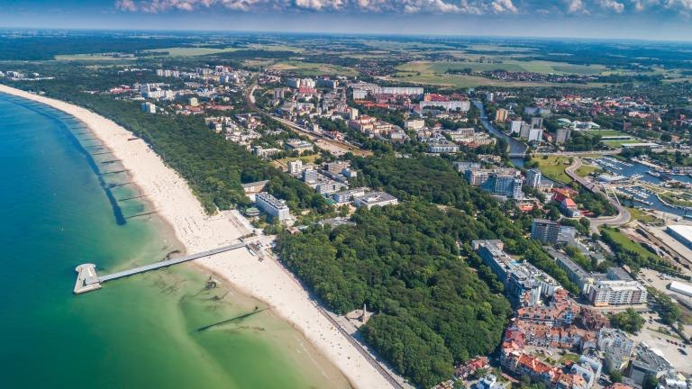 shutterstock_1497500966  Aerial view of Kolobrzeg - a beautiful city and spa on the Baltic Sea.jpg